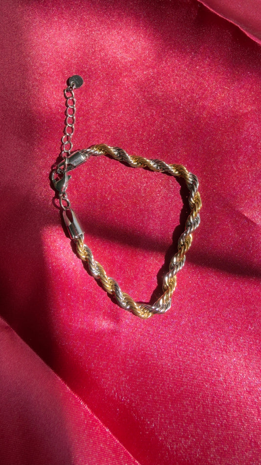 Pulseira Cordão Duas Cores